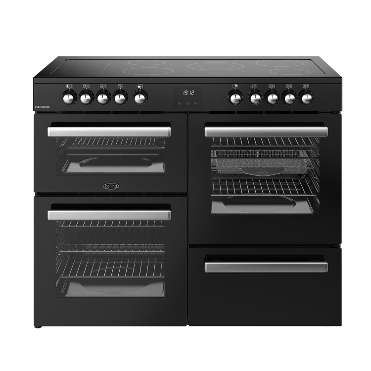 Belling Cookcentre 110cm Electric Ceramic Range Cooker - Black