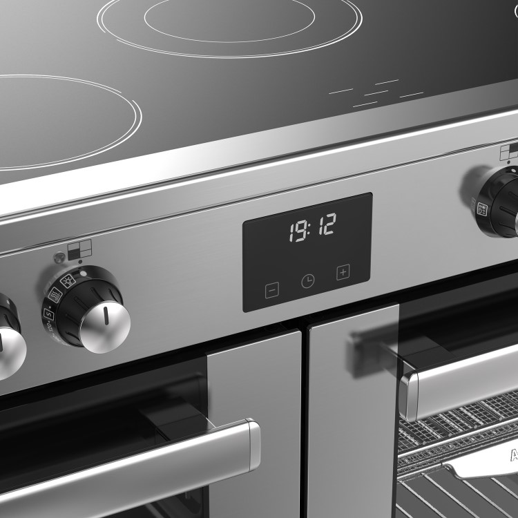 Belling Cookcentre 110cm Electric Ceramic Range Cooker - Stainless Steel 