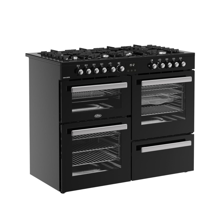 Belling Cookcentre 110cm Dual Fuel Range Cooker - Black