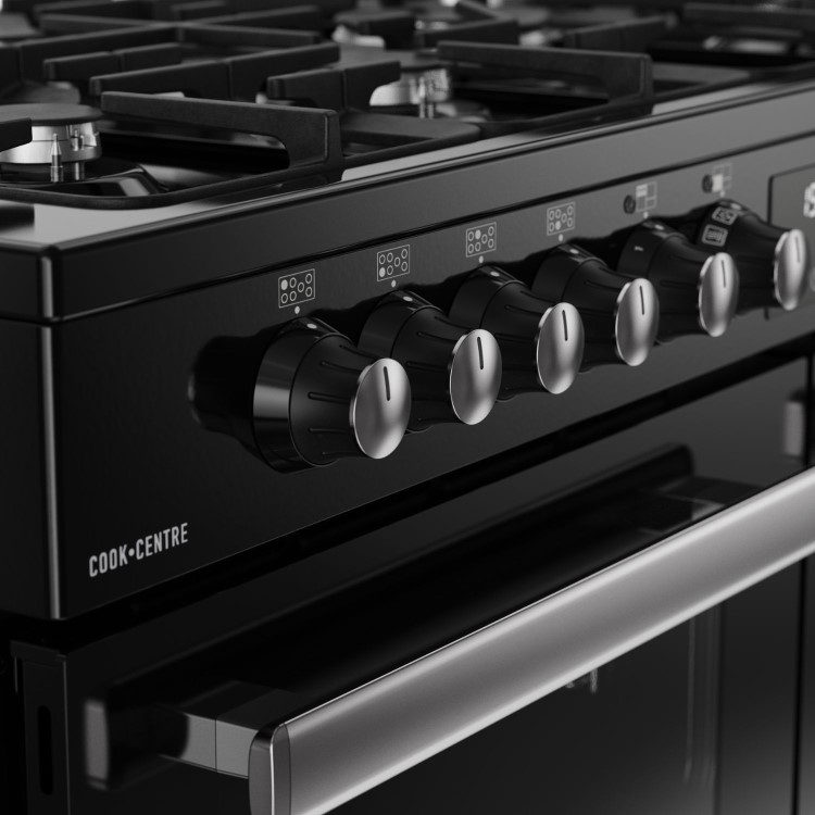 Belling Cookcentre 110cm Dual Fuel Range Cooker - Black