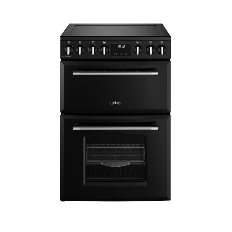 Belling Farmhouse 60cm Electric Ceramic Cooker - Black