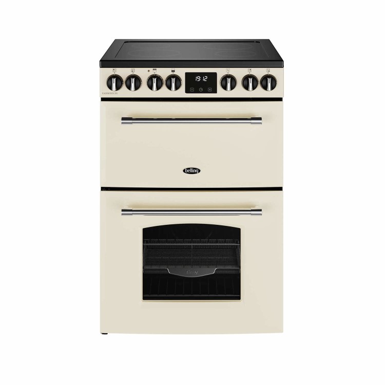 Belling Farmhouse 60cm Electric Ceramic Cooker - Cream