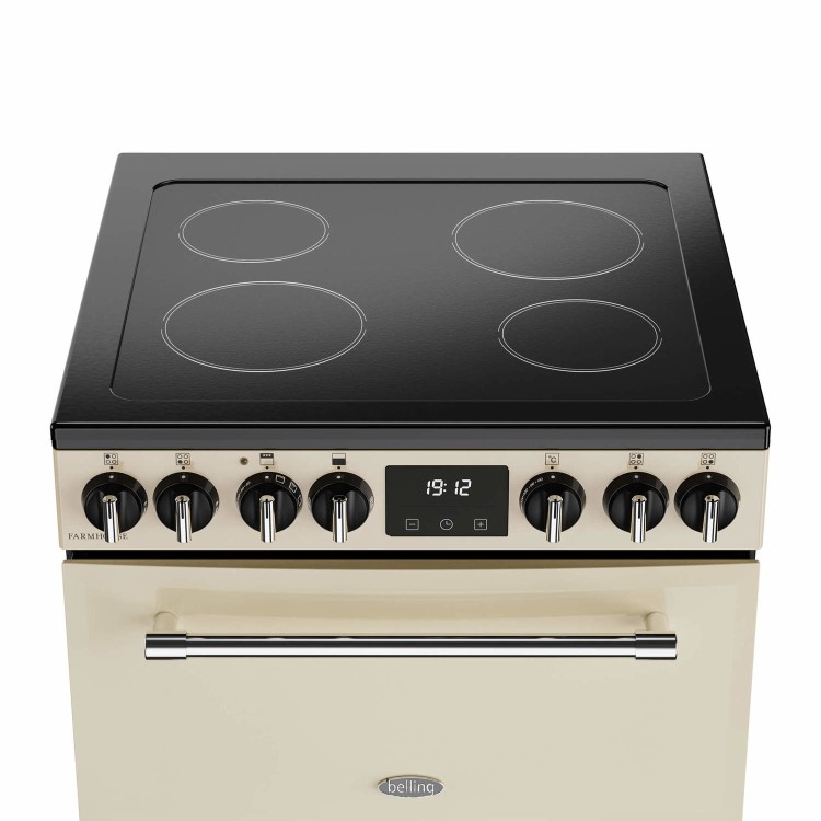 Belling Farmhouse 60cm Electric Ceramic Cooker - Cream