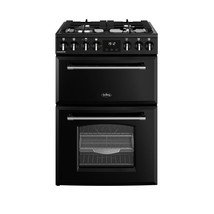 Belling Farmhouse 60cm Dual Fuel Cooker - Black