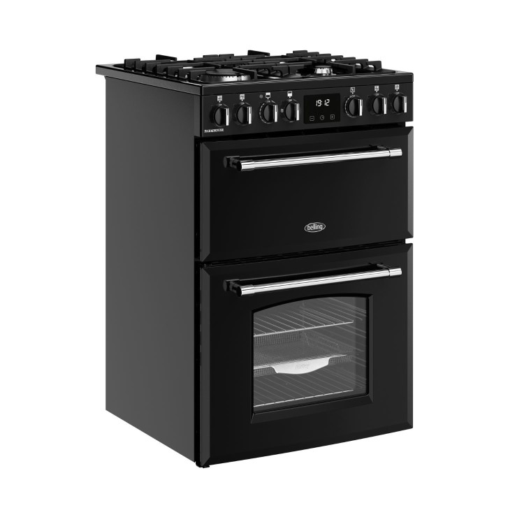 Belling Farmhouse 60cm Dual Fuel Cooker - Black