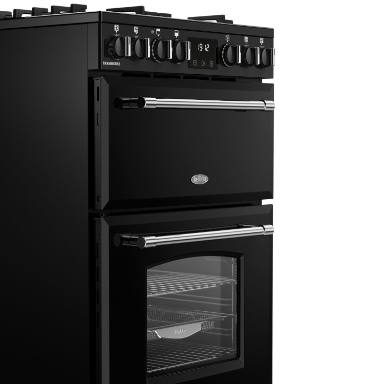 Belling Farmhouse 60cm Dual Fuel Cooker - Black