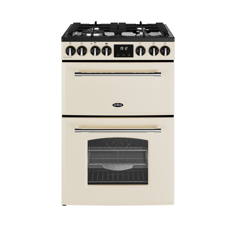 Belling Farmhouse 60cm Dual Fuel Cooker - Cream