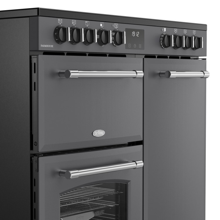 Belling Farmhouse 90cm Electric Ceramic Range Cooker - Anthracite