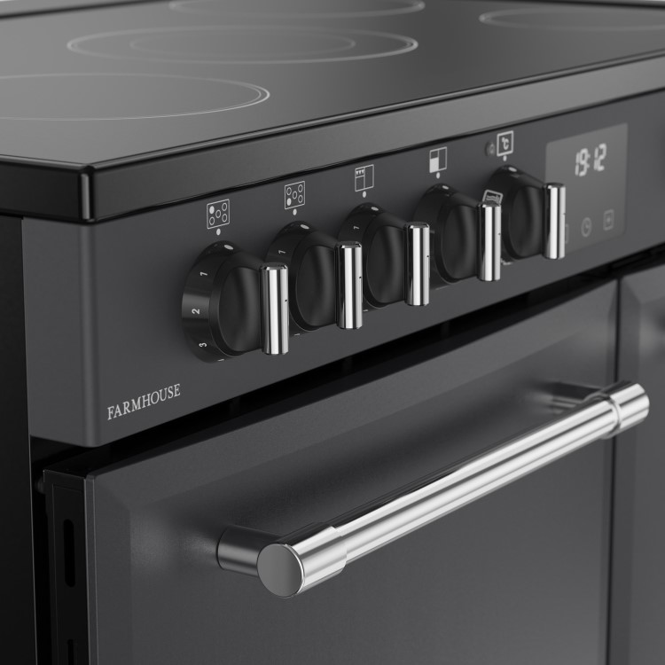 Belling Farmhouse 90cm Electric Ceramic Range Cooker - Anthracite