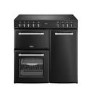 Belling Farmhouse 90cm Electric Ceramic Range Cooker - Black