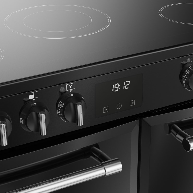 Belling Farmhouse 90cm Electric Ceramic Range Cooker - Black