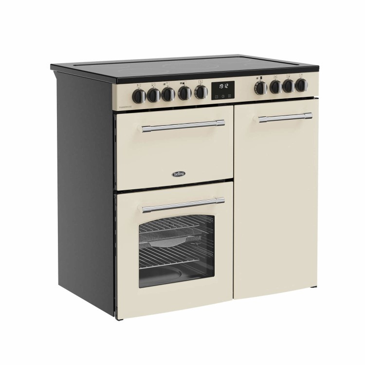 Belling Farmhouse 90cm Electric Ceramic Range Cooker - Cream