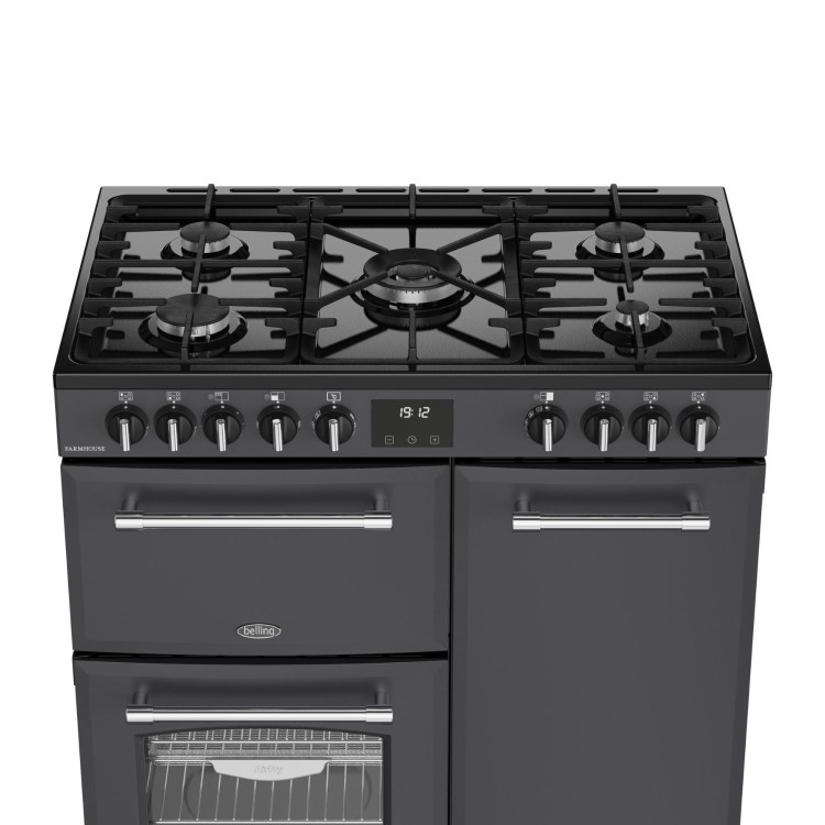 Belling Farmhouse 90cm Dual Fuel Range Cooker - Anthracite