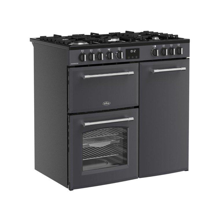 Belling Farmhouse 90cm Dual Fuel Range Cooker - Anthracite