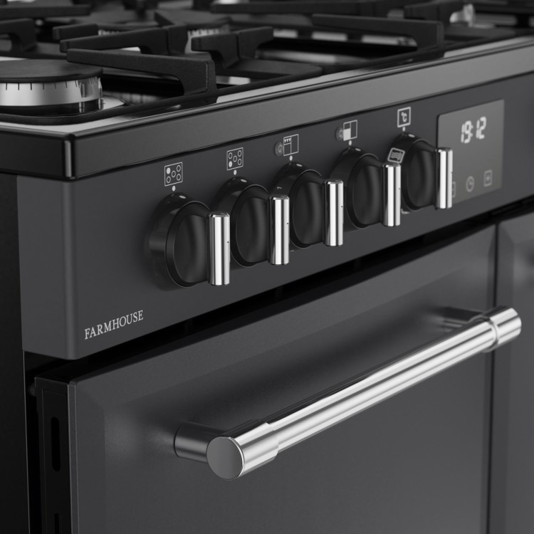 Belling Farmhouse 90cm Dual Fuel Range Cooker - Anthracite