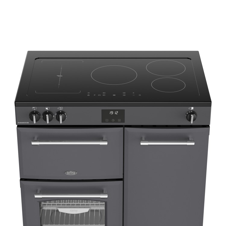 Belling Farmhouse 90cm Electric Induction Range Cooker - Anthracite