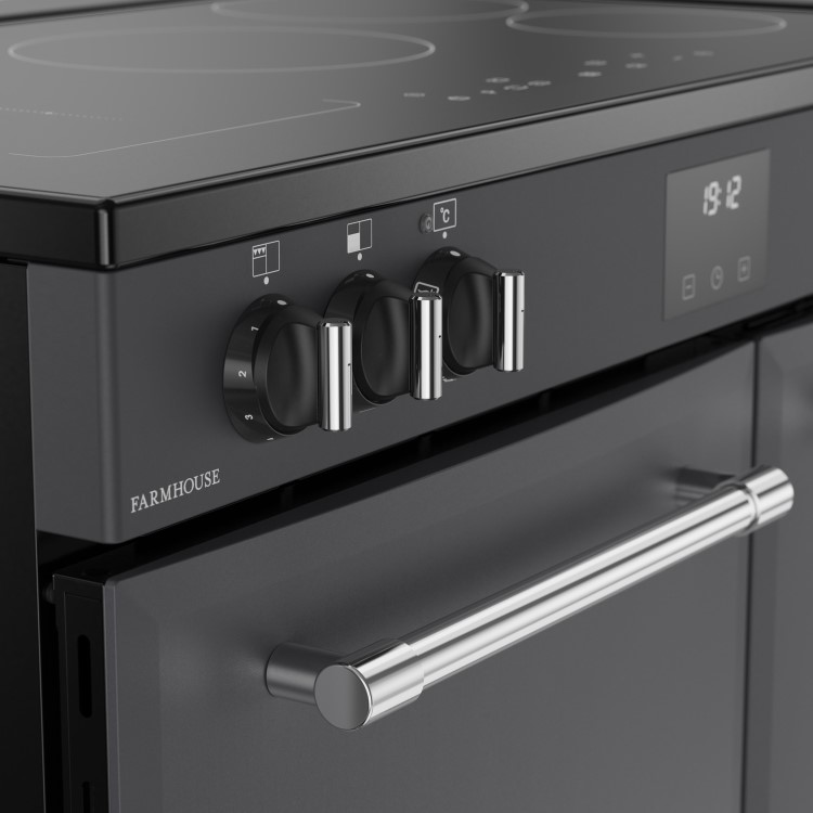 Belling Farmhouse 90cm Electric Induction Range Cooker - Anthracite