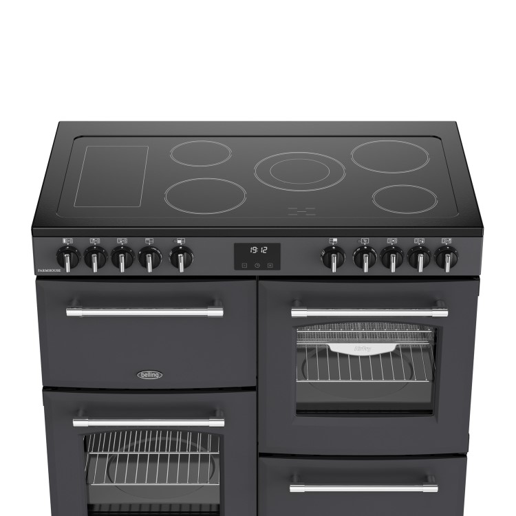 Belling Farmhouse 100cm Electric Ceramic Range Cooker - Anthracite