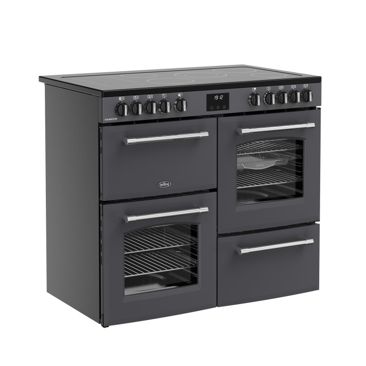 Belling Farmhouse 100cm Electric Ceramic Range Cooker - Anthracite