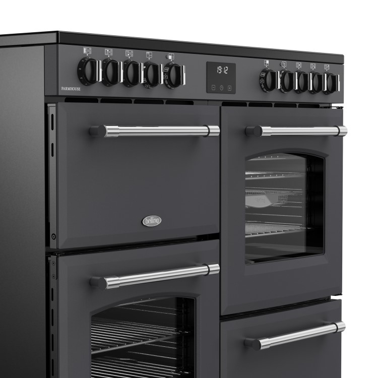 Belling Farmhouse 100cm Electric Ceramic Range Cooker - Anthracite