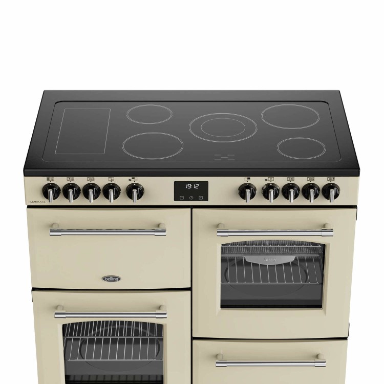 Belling Farmhouse 100cm Electric Ceramic Range Cooker - Cream