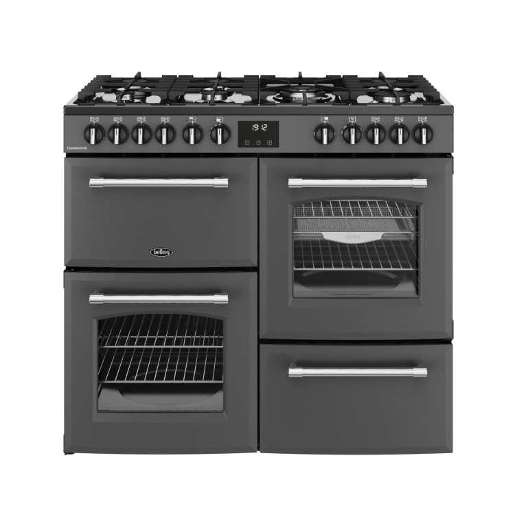 Belling Farmhouse 100cm Dual Fuel Range Cooker - Anthracite