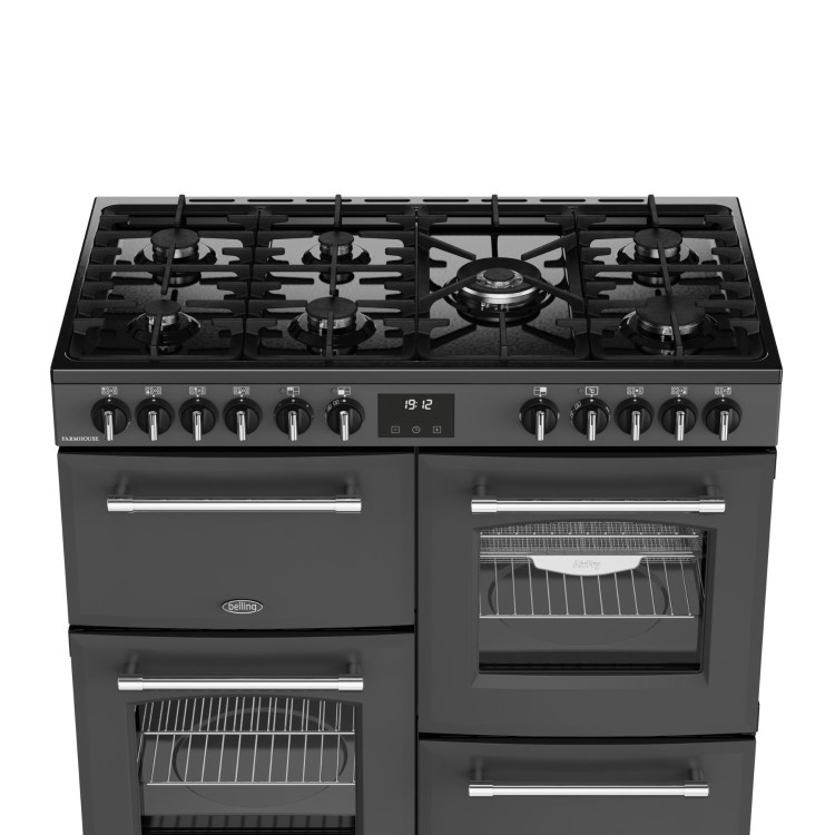 Belling Farmhouse 100cm Dual Fuel Range Cooker - Anthracite