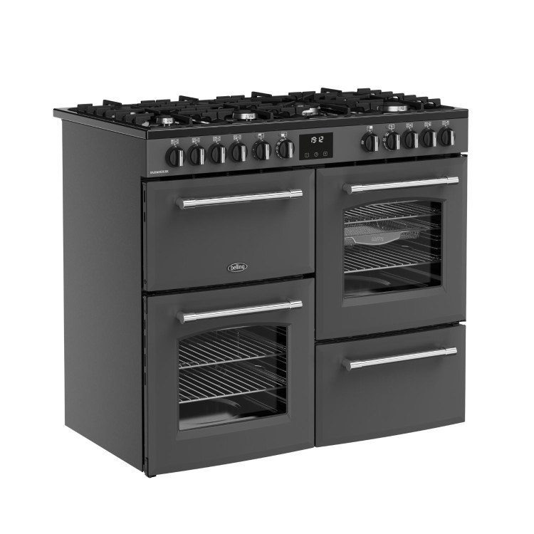 Belling Farmhouse 100cm Dual Fuel Range Cooker - Anthracite