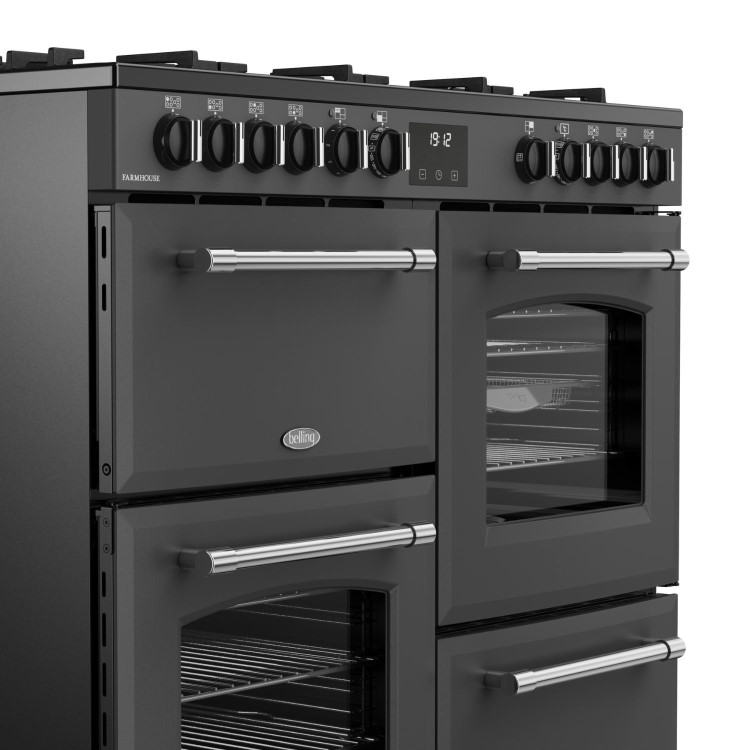 Belling Farmhouse 100cm Dual Fuel Range Cooker - Anthracite