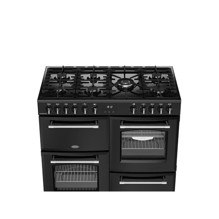 Belling Farmhouse 100cm Dual Fuel Range Cooker - Black