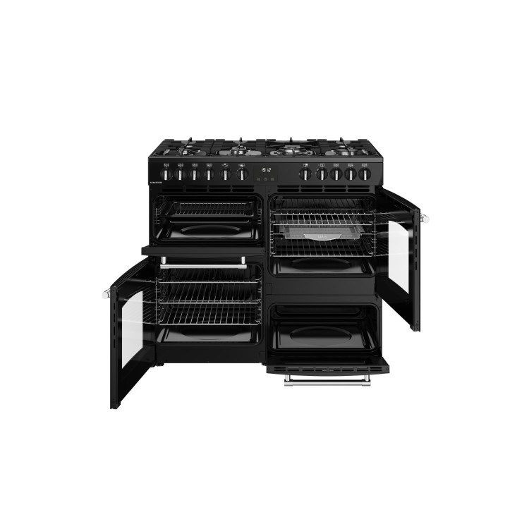 Belling Farmhouse 100cm Dual Fuel Range Cooker - Black