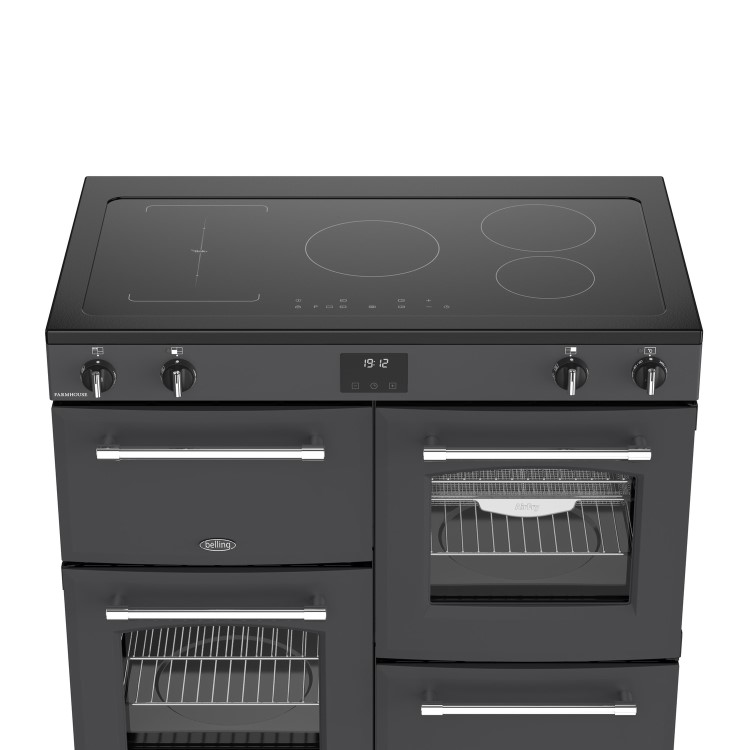 Belling Farmhouse 100cm Electric Induction Range Cooker - Anthracite