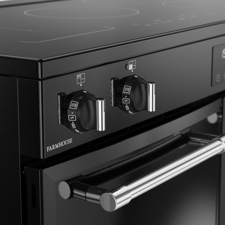 Belling Farmhouse 100cm Electric Induction Range Cooker - Black