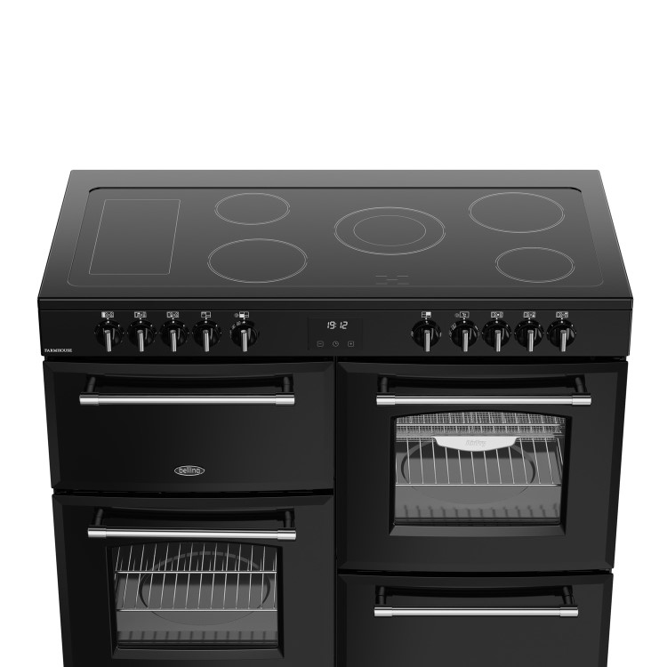 Belling Farmhouse 110cm Electric Ceramic Range Cooker - Black