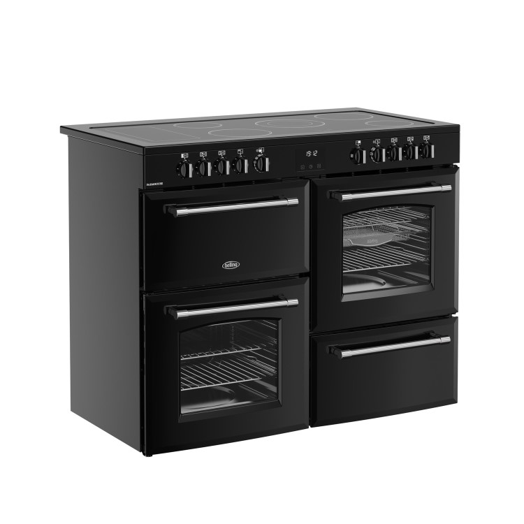 Belling Farmhouse 110cm Electric Ceramic Range Cooker - Black