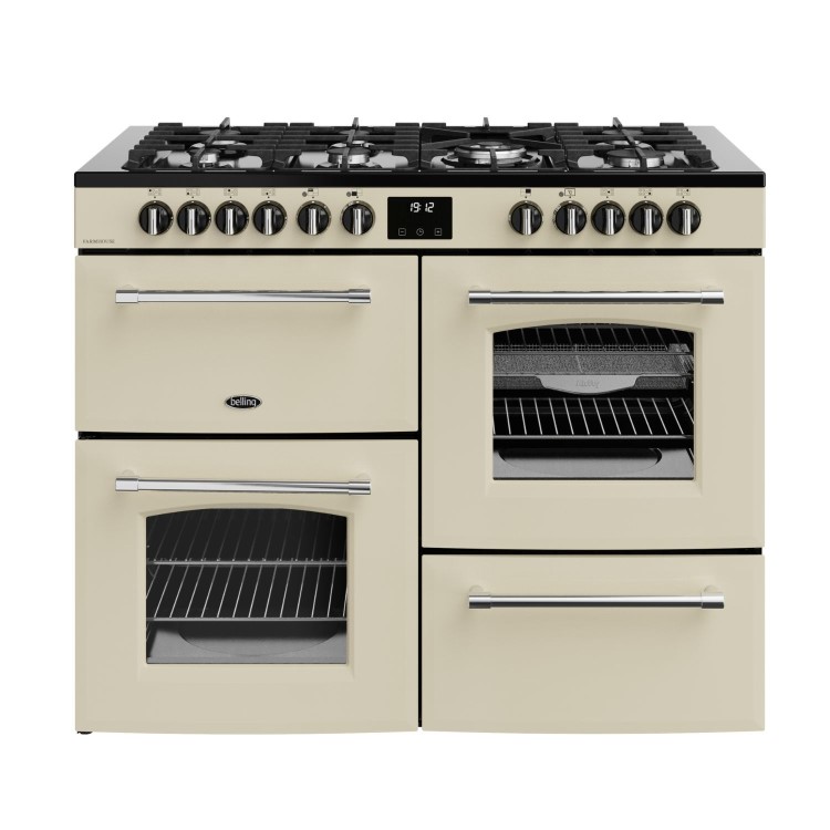 Belling Farmhouse 110cm Dual Fuel Range Cooker - Cream