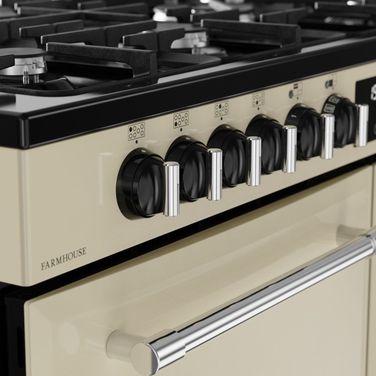 Belling Farmhouse 110cm Dual Fuel Range Cooker - Cream