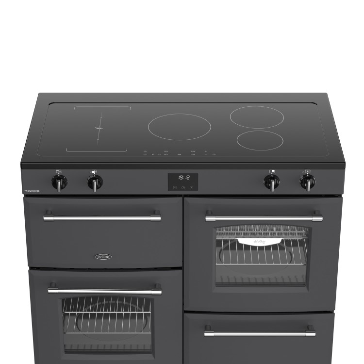 Belling Farmhouse 110cm Electric Induction Range Cooker - Anthracite