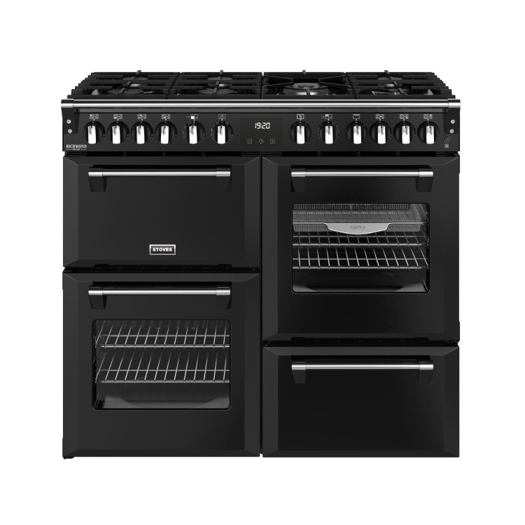 Stoves Richmond DX 100cm Dual Fuel Range Cooker - Black