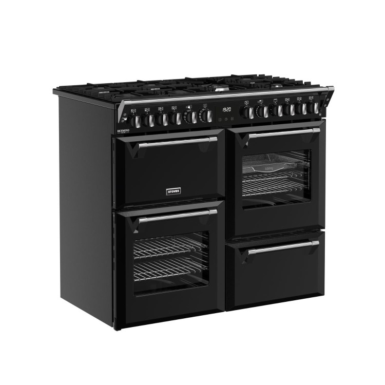 Stoves Richmond DX 100cm Dual Fuel Range Cooker - Black