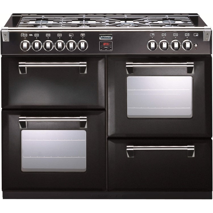 Stoves Richmond 1100DFT 110cm Dual Fuel Range Cooker - Black