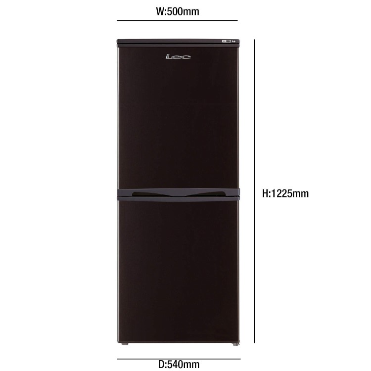 Lec T5039B 50cm Wide Freestanding Fridge Freezer - Black