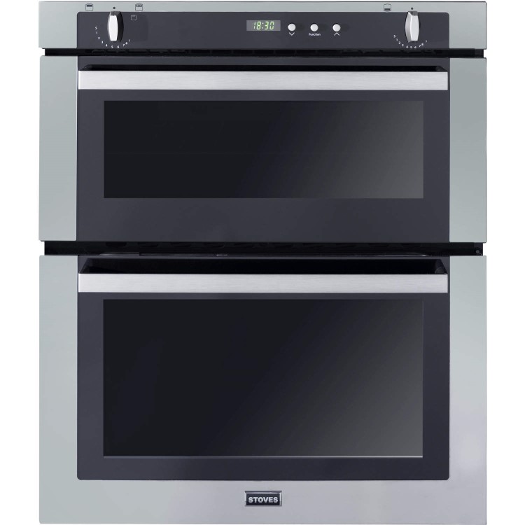 Refurbished Stoves SGB700PS 60cm Double Built Under Gas Oven Stainless Steel