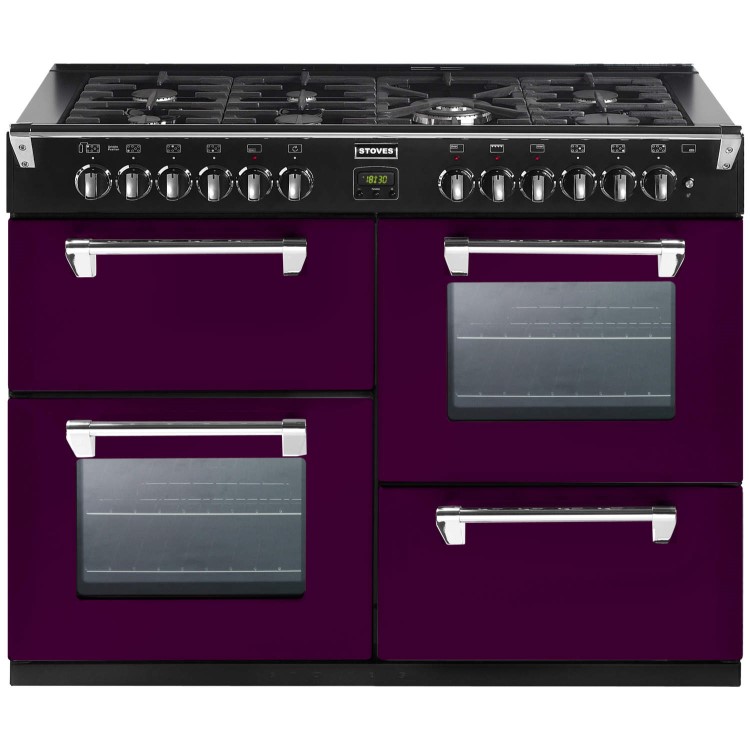 Stoves Richmond 1000DFT Colour Boutique 100cm Dual Fuel Range Cooker in Wild Berry