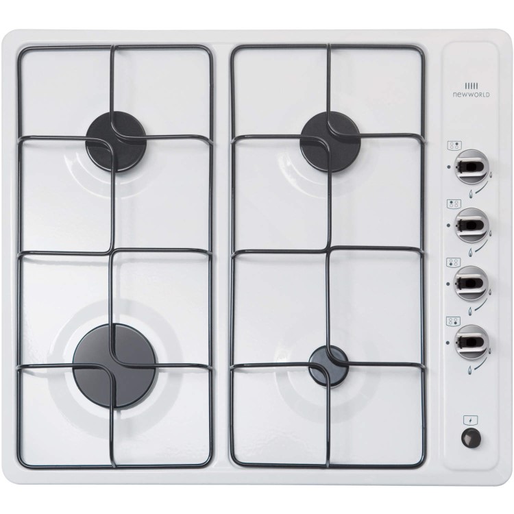 New World NWGHU601 60cm Gas Hob White