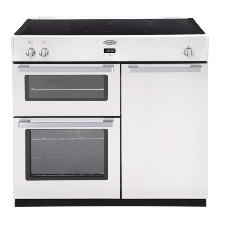 Belling DB4 90Ei 90cm Electric Range Cooker with Induction Hob - White