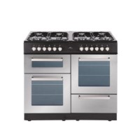 New World 444441990 Spirit 100DFT Silver 100cm Dual Fuel Range Cooker