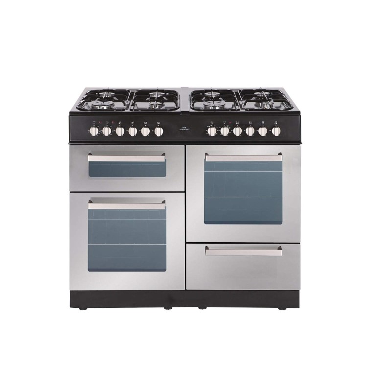 New World 444441990 Spirit 100DFT Silver 100cm Dual Fuel Range Cooker