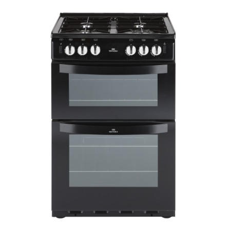 New World NW551GTC 55cm Wide Dual Cavity Gas Cooker In Black 444442147 ...