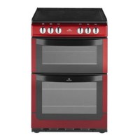 New World NW551ETC 55cm Double Cavity Electric Cooker with Ceramic Hob - Metallic Red